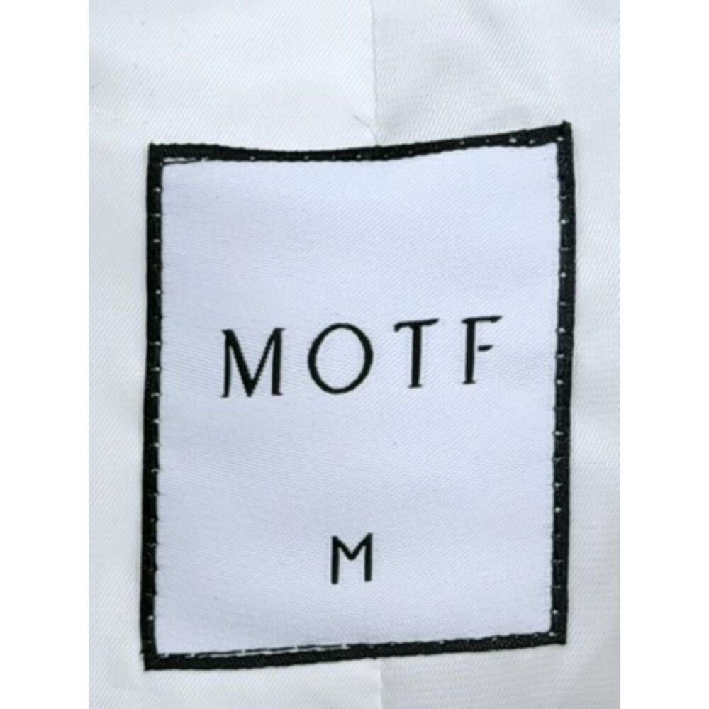 NWT MOTF Winter White Fuzzy Trench Coat Med Gold Wool Blend Glam Double Breast - Picture 6 of 12